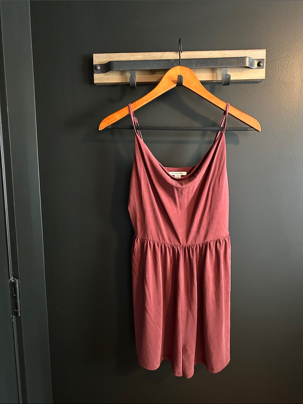 American Eagle Dark Dusty Rose Romper